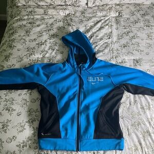 Nike Elite Performance Zip-Up Hoodie Jacket in Bright Blue and Black